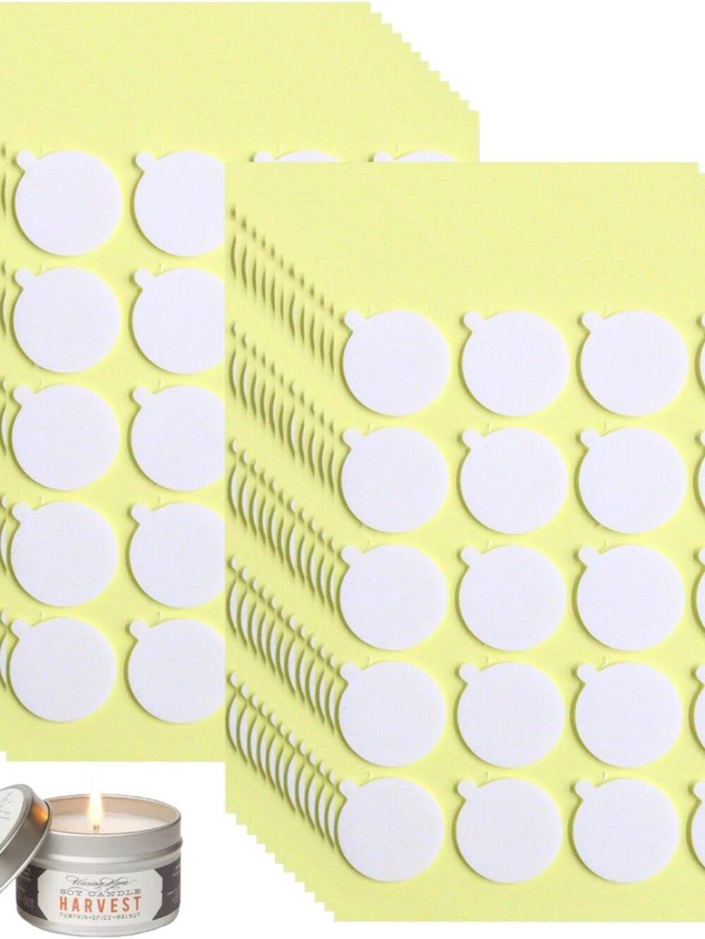 480Pcs Candle Making Wick Stickers, with Tail